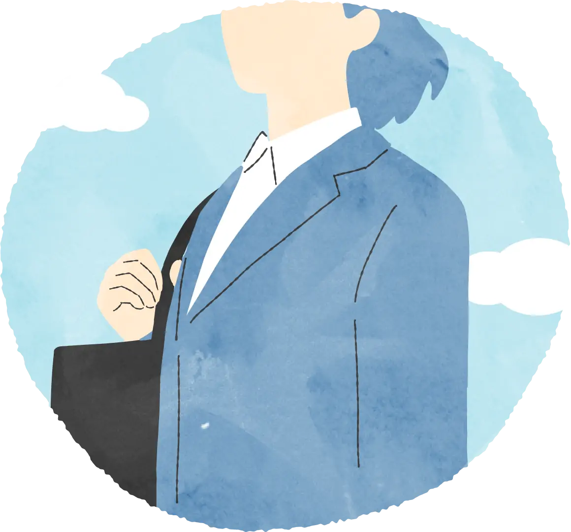 手を握るイラスト