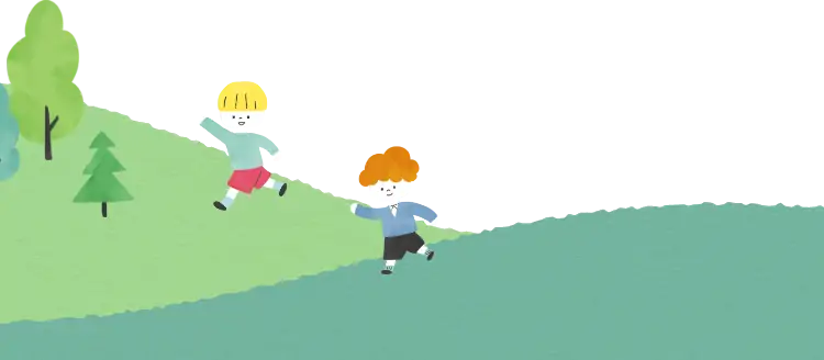 山とこどもの背景イラスト